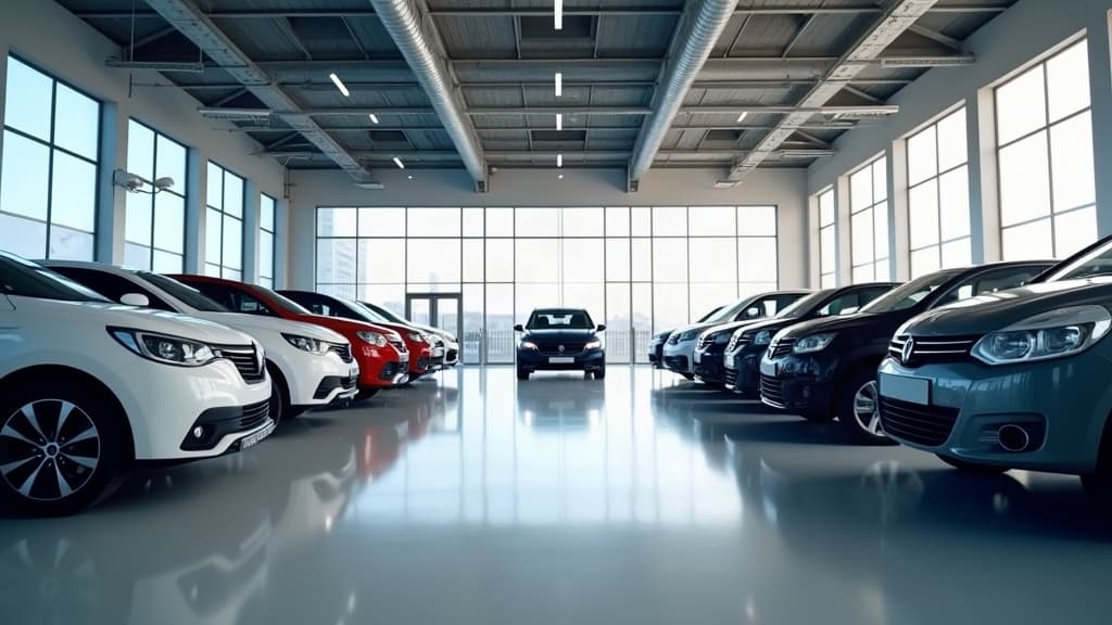 Naudotų automobilių atstovybės ekspozicija